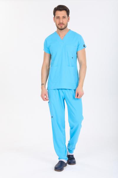 RNK-1015 TURKUAZ LİKRALI ÖZEL KUMAŞ