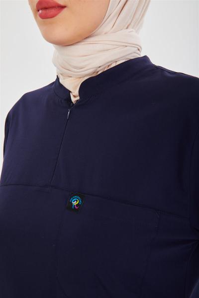 RNK-TST0019 LACİVERT  LİKRALI COMFORT TESETTÜR TAKIM