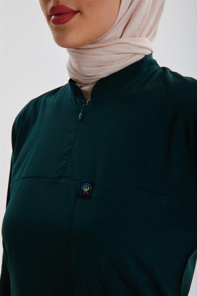 RNK-TST0017 YEŞİL  LİKRALI COMFORT TESETTÜR TAKIM